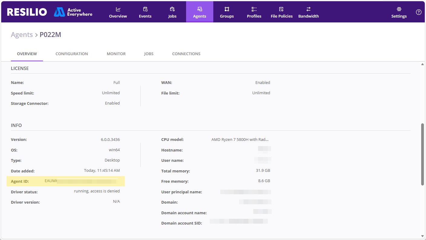 Disabling P2p Agent Id