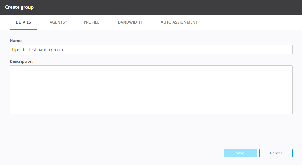 Destination Group Name