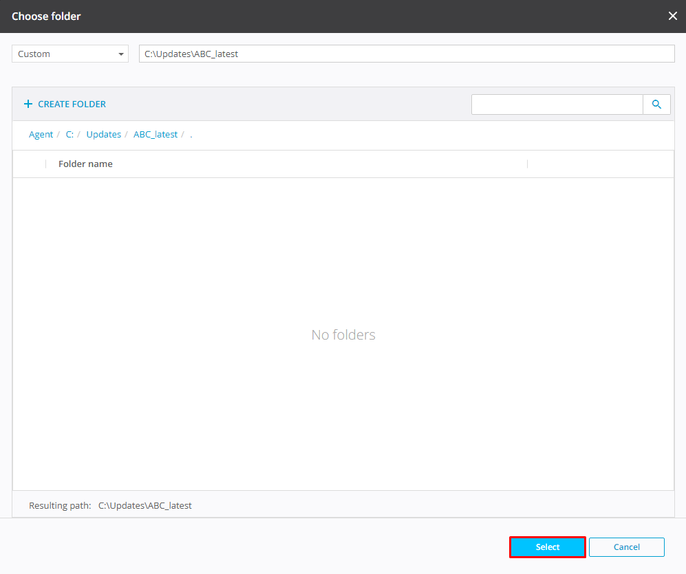 Select Source Folder