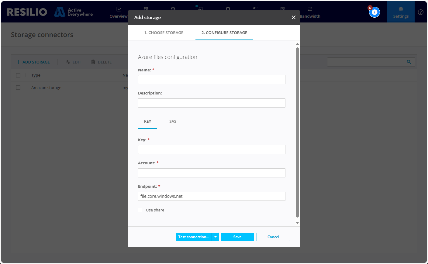 Mc Storage Connectors Azure Files