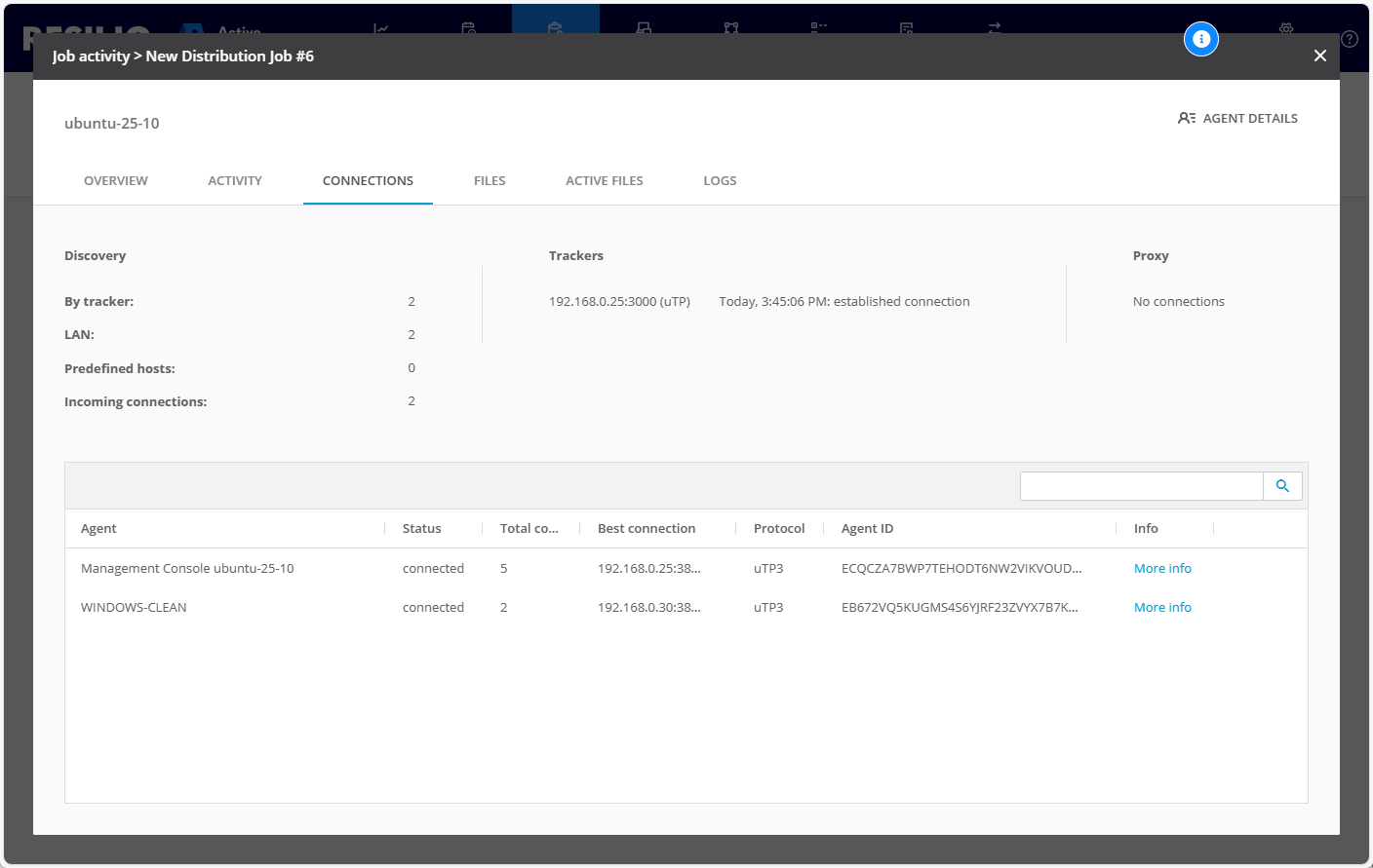 Job Run Agent Connections
