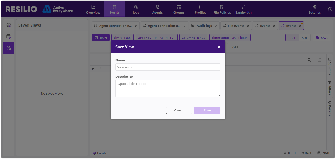 Analytics Save View