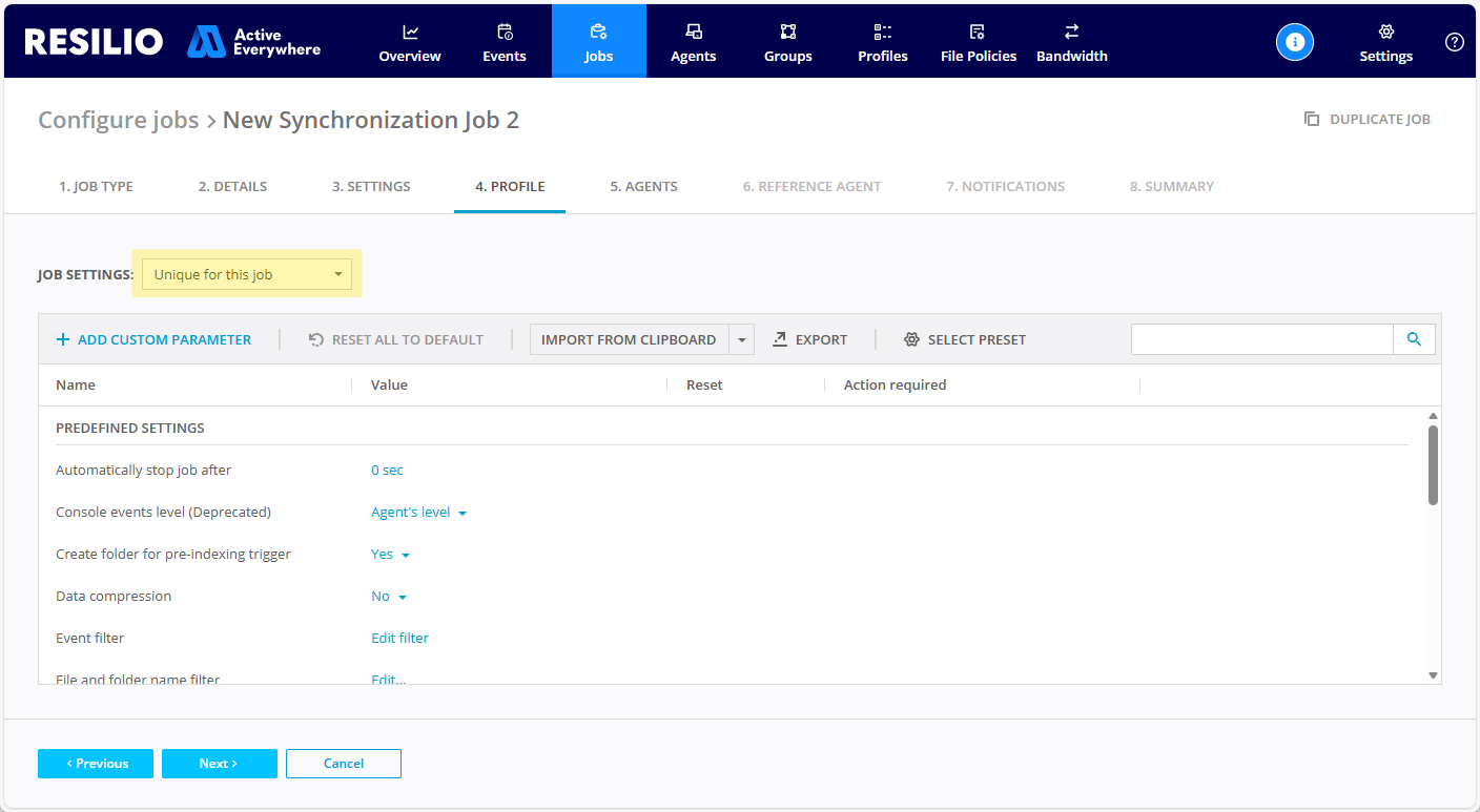 Profiles Unique For Job