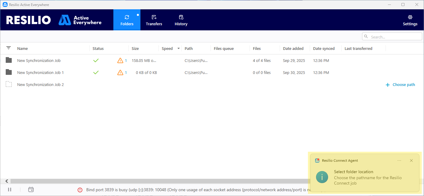 Ask User Notification