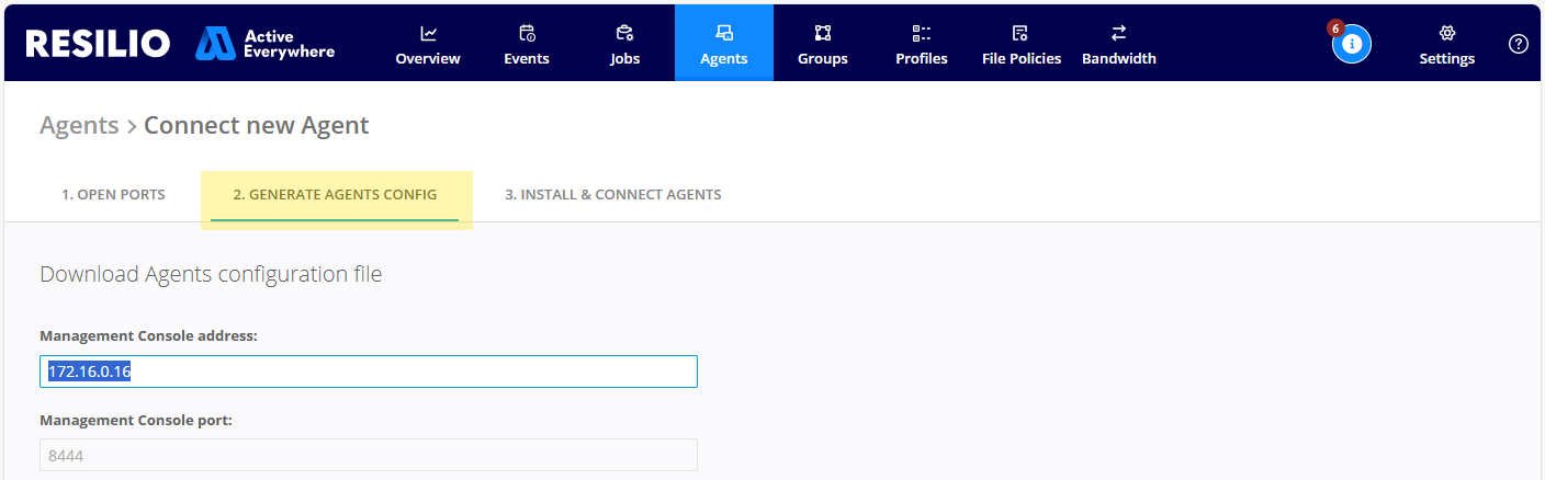 Install Agent Generate Agent Config Alt