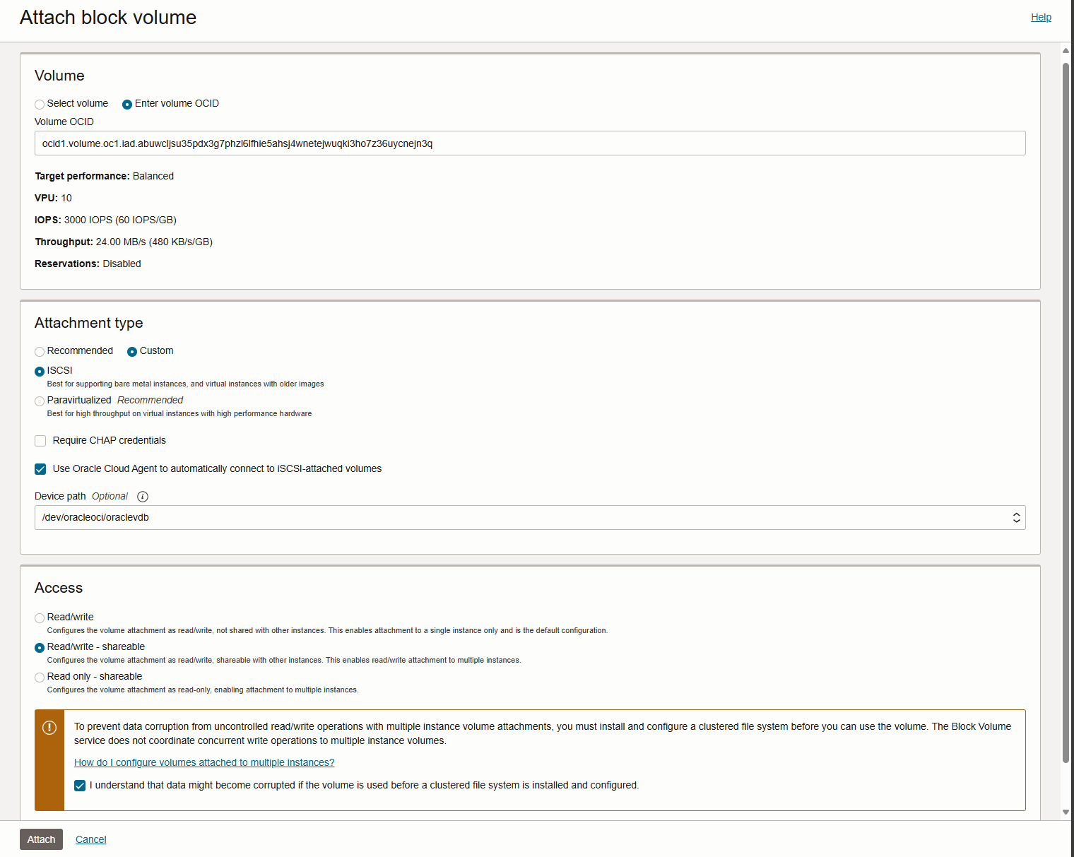 Resilio Mc Ha Cluster Oci Attach Block Volume