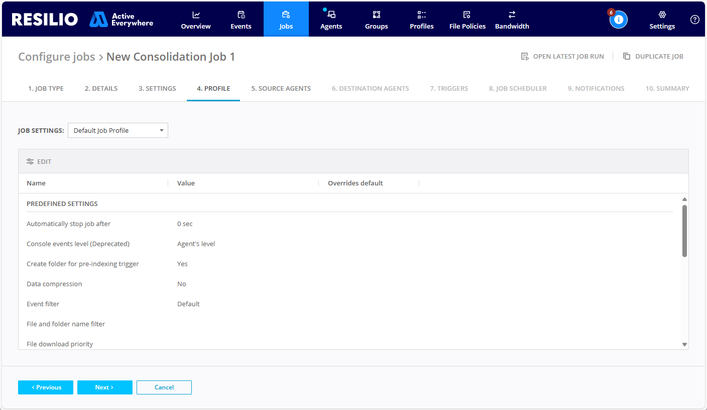 Mc Configure Job Consolidation Profile