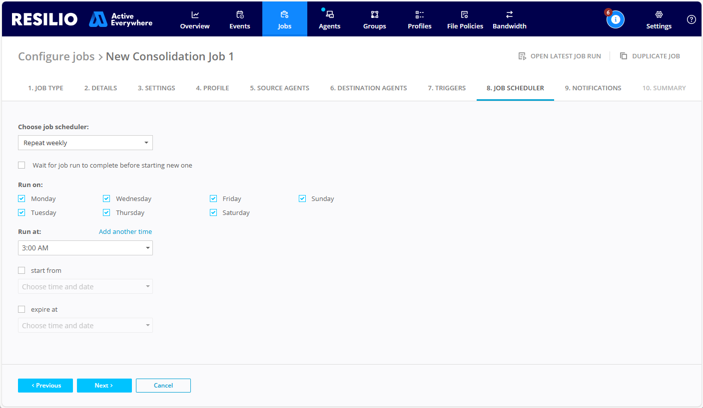 Mc Configure Job Consolidation Scheduler