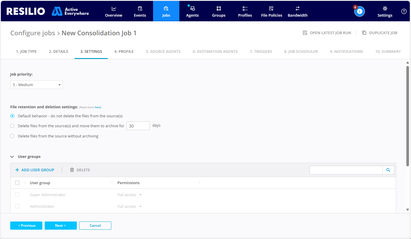 Mc Configure Job Consolidation Settings
