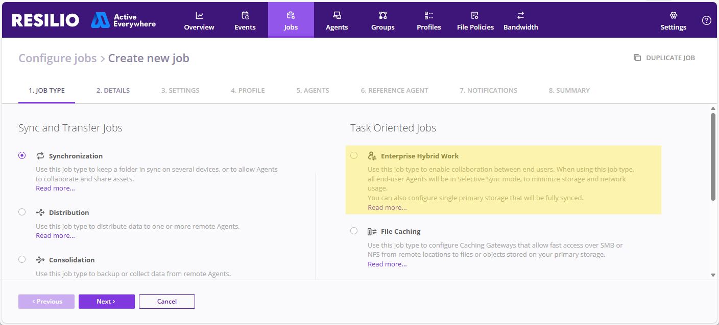 Enterprise Hybrid Work Job Type
