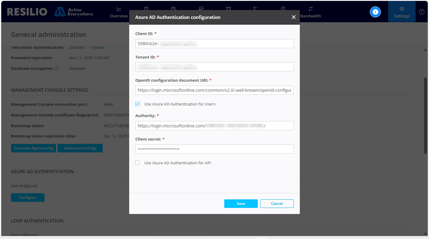 Mc Azure Ad Configuration