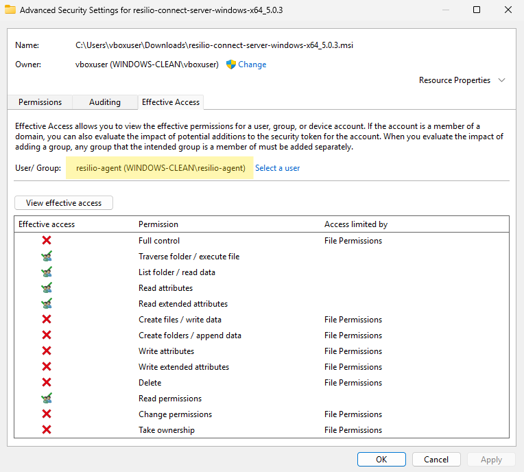 File Permissions Errors Effective Access