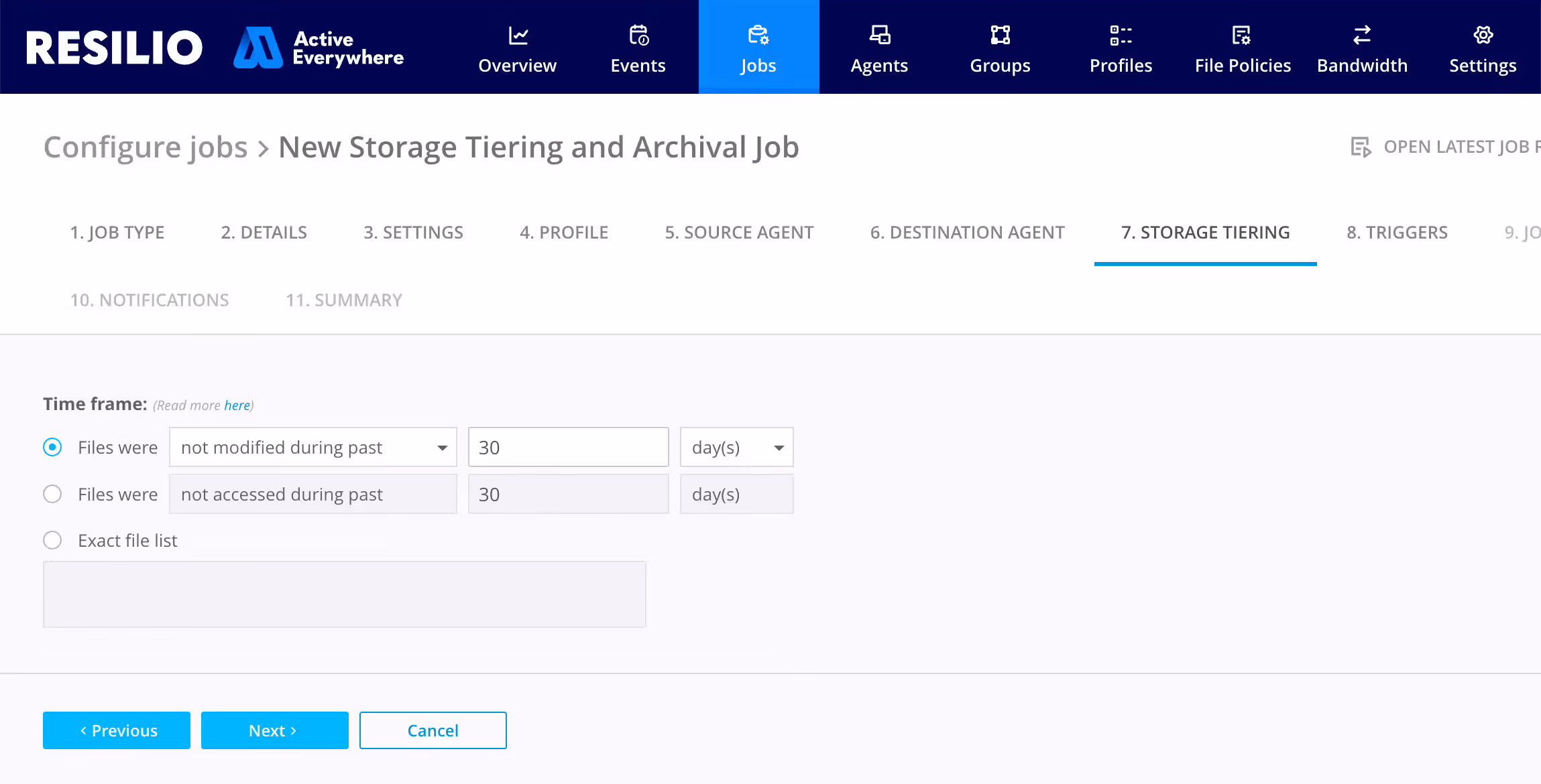 Storage tiering in Resilio Active Everywhere